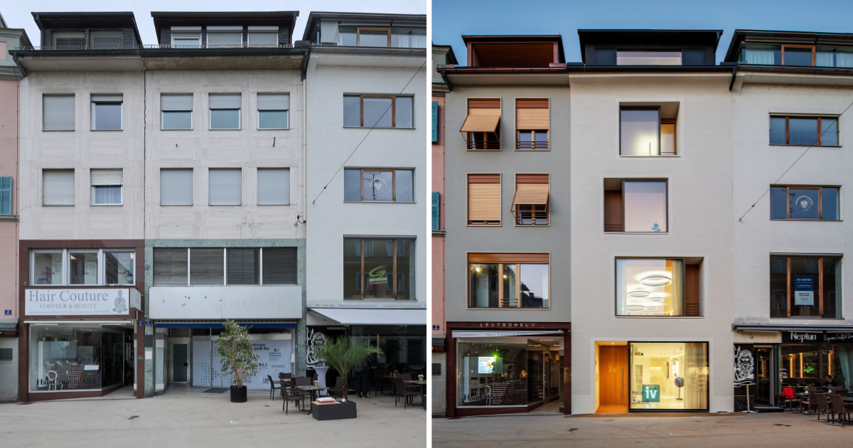Haus der Zukunft vorher nachher © links: © Marcel Hagen / Studio22
rechts:  © Albrecht Imanuel Schnabel 