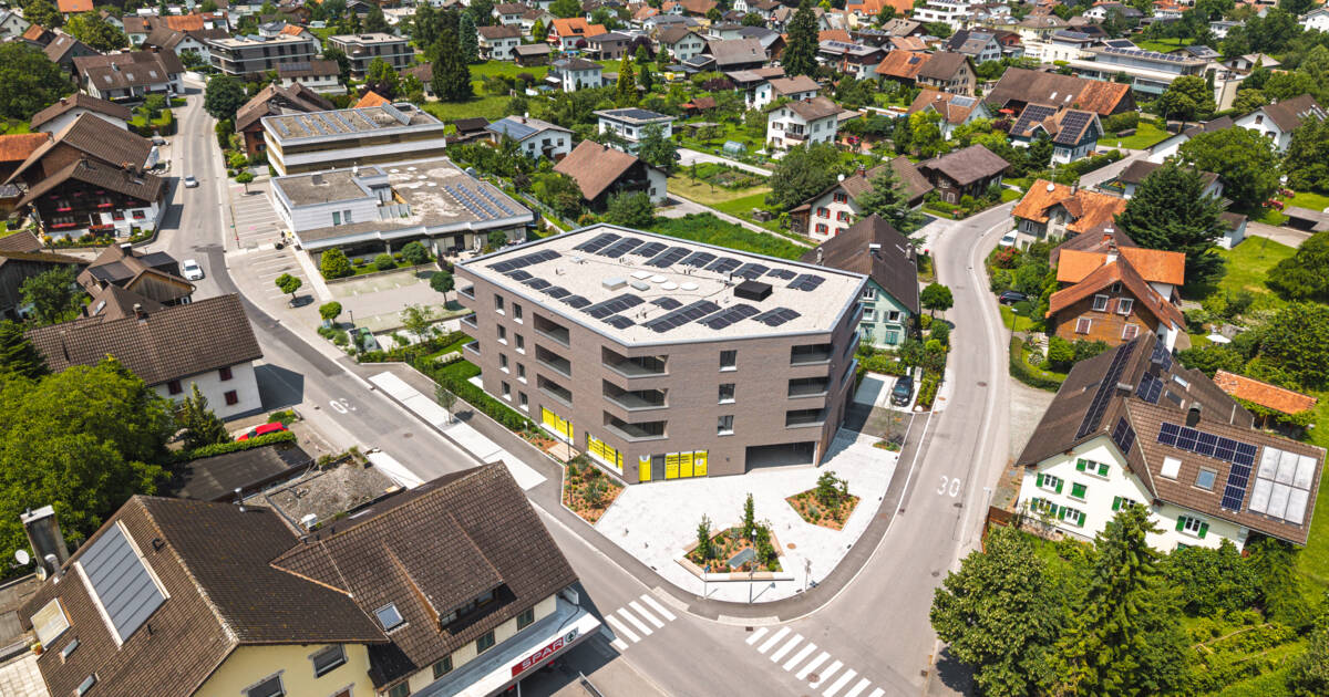 Wohnanlage Sebastianstraße, Feldkirch - Luftbild Südost-Ansicht © (c) walser images