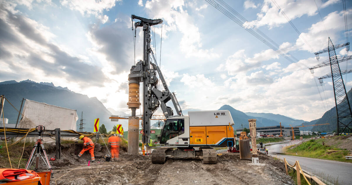 Weltweit erste elektrifizierte Baustelle im Spezialtiefbau © ©Liebherr Weltweit erste elektrifizierte Baustelle im Spezialtiefbau © ©Liebherr