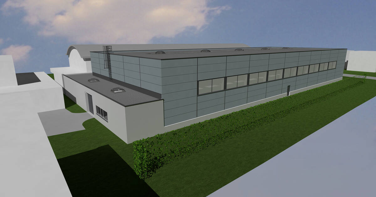 Die neue Lagerhalle von VENDOMATIC. Die neue Lagerhalle von VENDOMATIC.