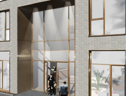 Im Herbst 2023 soll das Business-Hotel „the niu Flower“ seine Pforten für Gäste öffnen. © Visualisierung: M&P Architekten Im Herbst 2023 soll das Business-Hotel „the niu Flower“ seine Pforten für Gäste öffnen. © Visualisierung: M&P Architekten
