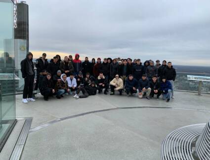 Die Gruppe auf dem Maintower in Frankfurt. Die Gruppe auf dem Maintower in Frankfurt.