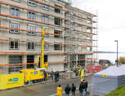 Beim Wohnbauprojekt „Seeblick“ in Lochau setzt i+R auf die Nutzung von Erdwärme. © ©Mathis Fotografie