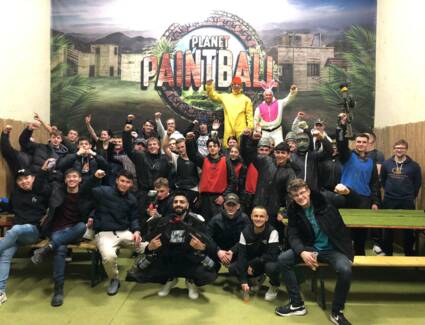 Beim Paintball - das Abendprogramm in Frankfurt.