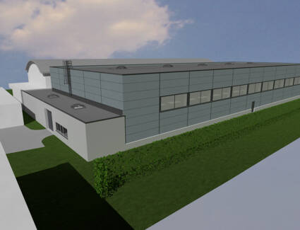 Die neue Lagerhalle von VENDOMATIC. Die neue Lagerhalle von VENDOMATIC.