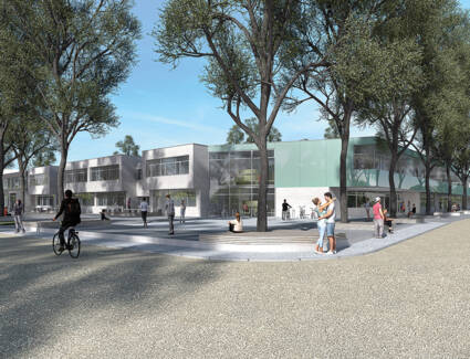 Visualisierung Ostansicht Campus Rotkreuz © ABERJUNG Visualisierung Ostansicht Campus Rotkreuz © ABERJUNG