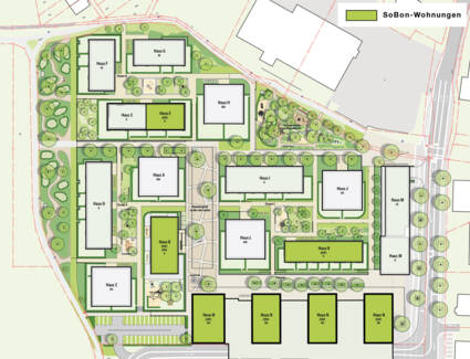 Vierlinden-Quartier Lageplan Vierlinden-Quartier Lageplan