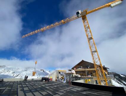 Die neue Bergstation der Zuger Bergbahn im Bau