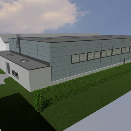 Die neue Lagerhalle von VENDOMATIC.
