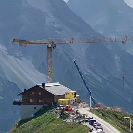 Höchst gelegenen Baustellen in Lech