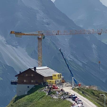 Höchst gelegenen Baustellen in Lech 