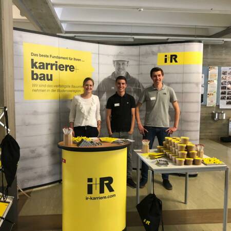 Alexandra, Jerome und Julian beim Bauforum der HTL Rankweil