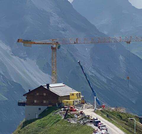 Höchst gelegenen Baustellen in Lech 