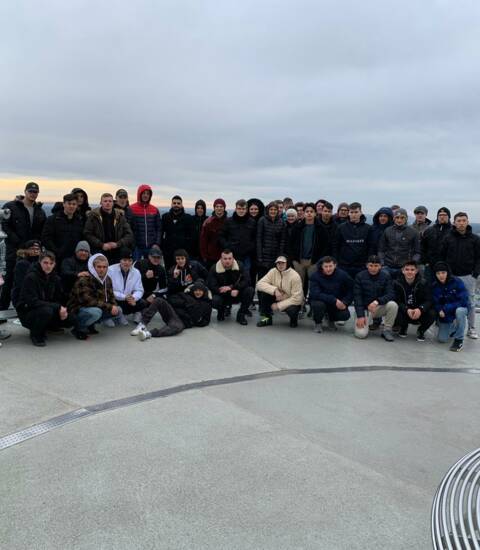 Die Gruppe auf dem Maintower in Frankfurt. Die Gruppe auf dem Maintower in Frankfurt.