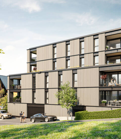 Bergmannstraße I in Dornbirn Ansicht 01 i+R Wohnbau GmbH Bergmannstraße I in Dornbirn Ansicht 01 i+R Wohnbau GmbH