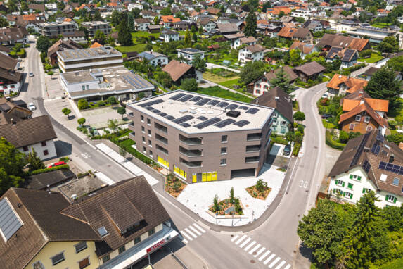 Wohnanlage Sebastianstraße, Feldkirch - Luftbild Südost-Ansicht