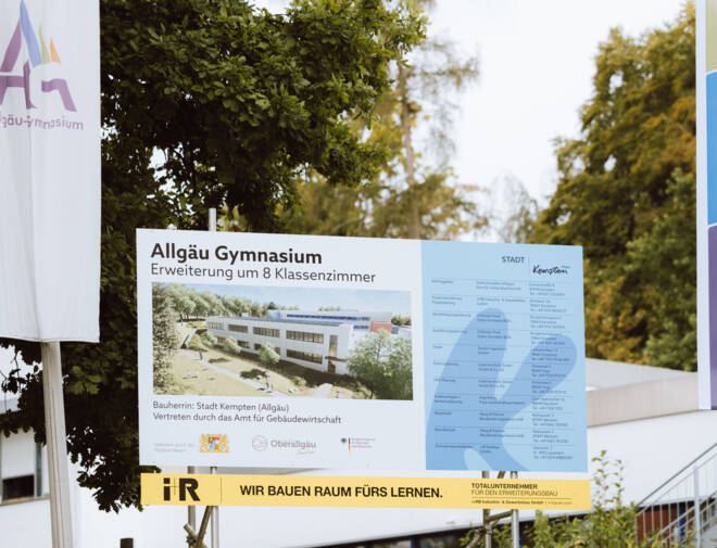 Spatenstich Erweiterung Allgäu Gymnasium Kempten 2026