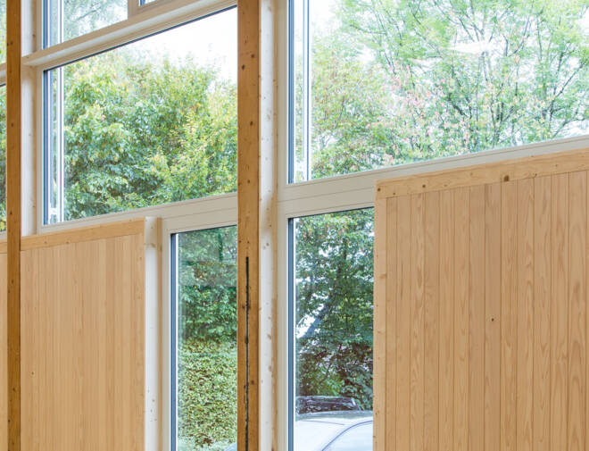 Mehrzweckhalle Vorarlberger Kinderdorf | Bregenz (A) © Dietmar Walser