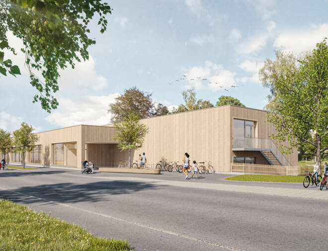 iRB-KiTa-Bad-Saulgau-Visualisierung-Eingang © Hof437